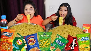 Maggi, Kurkure, Lays, Puff Corn, Doritos, Uncle Chips etc. Eating Challenge | Food Challenge