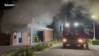 Brand in garage woning Berberisstraat Nederweert