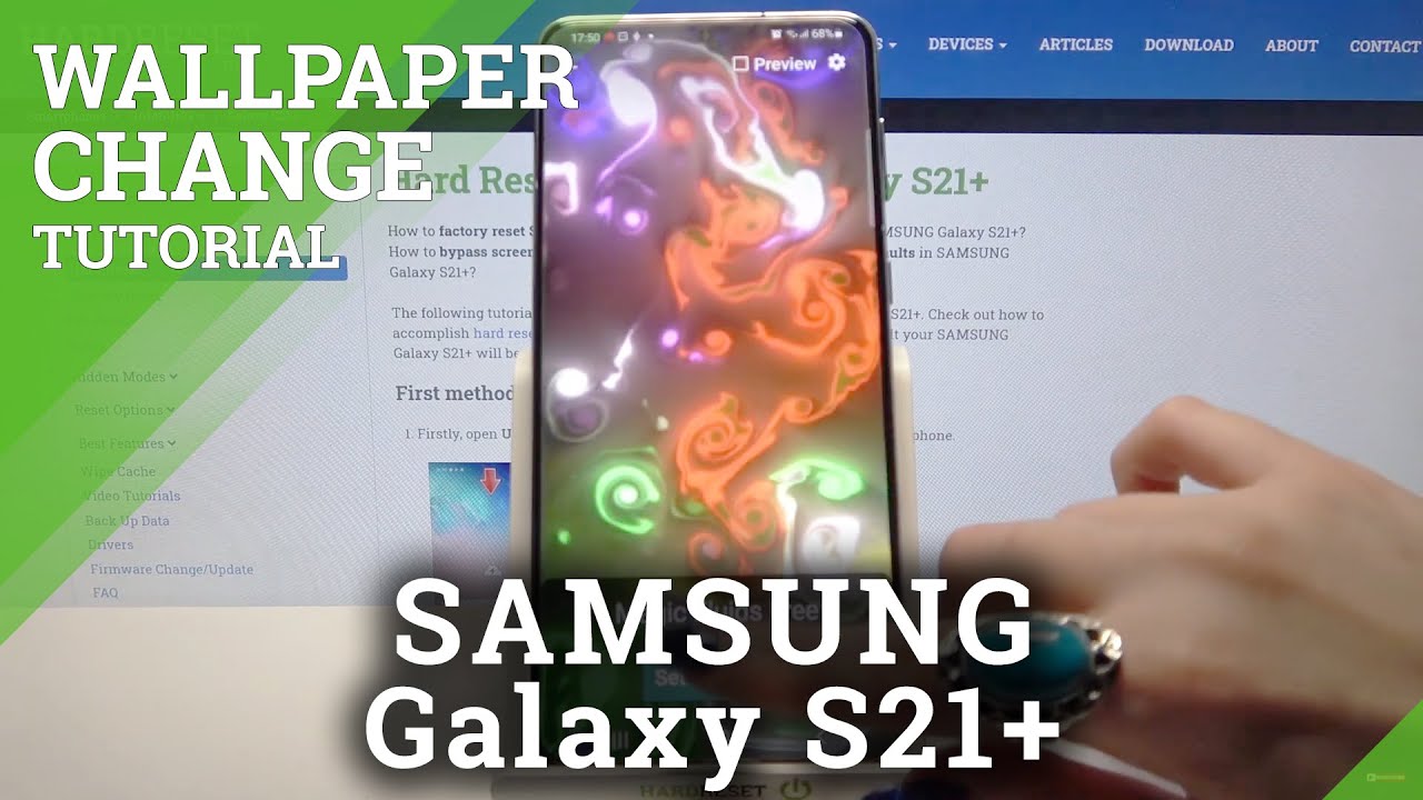 How to Apply Magic Fluids Wallpaper on SAMSUNG Galaxy S21+ Live
