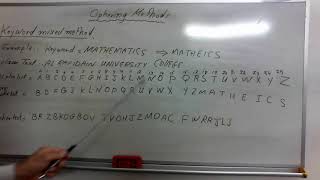 محاضره Key Word Mixed Cipher