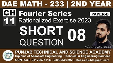 DAE MATH 233 Chapter 11 Short Question 8 | Sir Muhammad