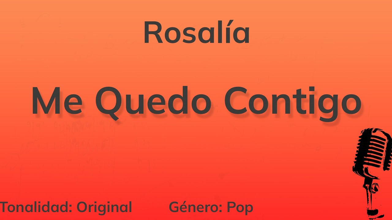 Me Quedo Contigo - Rosalía (Piano Karaoke)