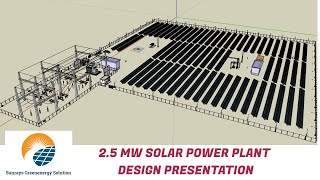 2.5 MW Solar Power Plant SketchUp Presentation