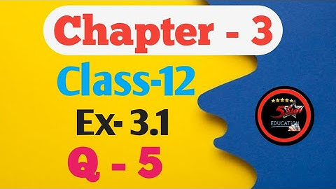 class 12th Ex 3.1 Q5 Math | chapter 3 matrix solution #matrix #maths #class12#education #video