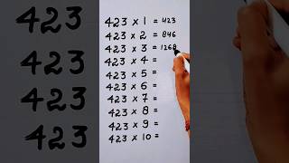 Write the Table of 423 in 18 second only..#maths #mathshack #mathematicks ‎@study_care0 