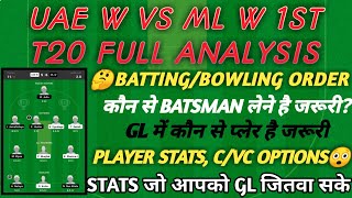 UAE-W vs ML-W Dream11 Prediction | UAE W vs ML W Dream11 Team | 1st T20 | ICC Womens Asia Qualifiers screenshot 4