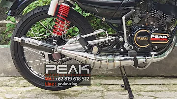 Knalpot Racing Peak Model Samping BUKAN Kolong Chrome Carbon For Rx King Rx S Rx K