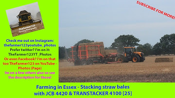 Farming in Essex - Stacking straw bales with JCB 4420 & TRANSTACKER 4100 [25]