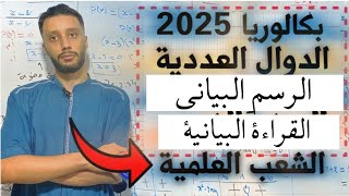 الدوال العددية رقم 12  - الرسم البياني (قراءة بيانية) بكالوريا 2025 جميع الشعب العلمية