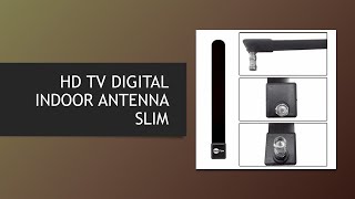 Digital Indoor TV Antenna HDTV DTV Box Ready HD VHF UHF Flat Design High Gain HD TV DIGITAL INDOOR ANTENNA SLIM