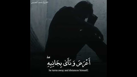 سورة الإسراء 82-84 (وَنُنَزِّلُ مِنَ الْقُرْآنِ...). القارئ محمد ضاوي العصيمي.