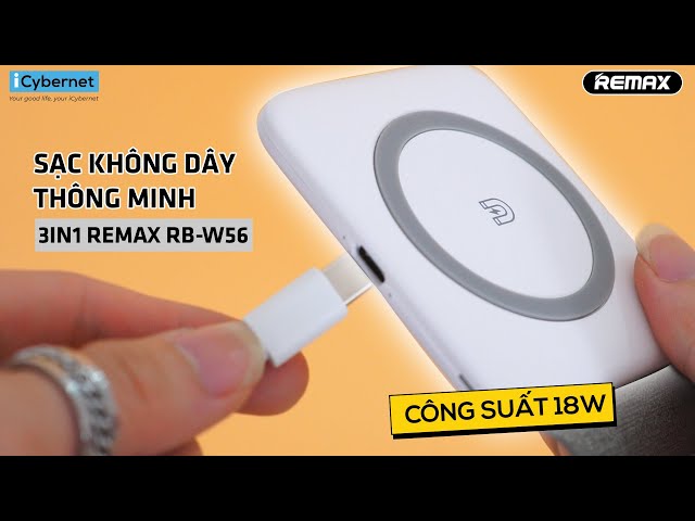 ‼ Sạc không dây thông minh cho điện thoại, đồng hồ, tai nghe Remax RP-W56I iCybernet