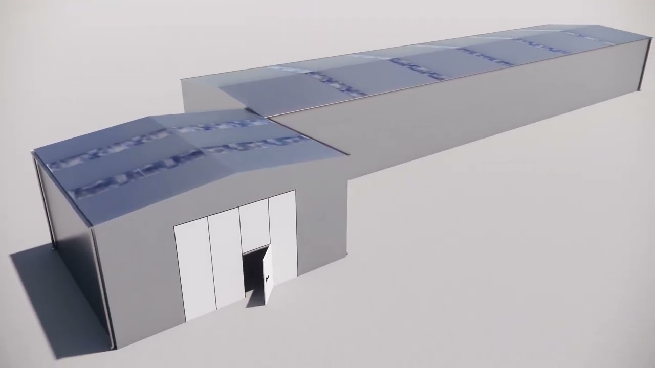 Capannoni in acciaio con pannelli sandwich e portoni a libro Adriatica Chiusure