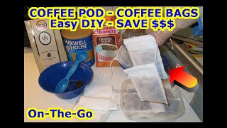 DIY Coffee Bag - ALT K-Cup or Pod - Make Coffee Fast + Simple + Biodegradable + Save $$$$ DIY Coffee Bag - ALT K-Cup or Pod - Make Coffee Fast + Simple + Biodegradable + Save $$$$