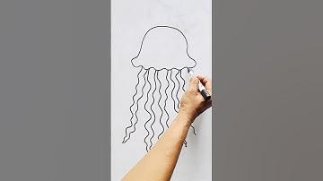 How to draw jellyfish #shorts #doodleart #easydrawing #stepbystep #viralvideo #trending #art #draw