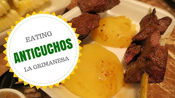 Eating Anticuchos in Lima, Peru 🥩 Trying Cow Heart at La Grimanesa 🇵🇪 Unique Peruvian Street Food 🤪