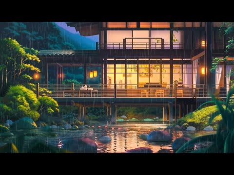 Late Rainy Japanese House 🌧️ Rainy Lofi Song To Make You Enjoy The Japanese Rain 🌧️ Pluviophile Lofi