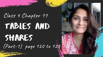 NCERT Maths Class 4 Chapter 11 Tables and Shares. Part-1 from page 120 to 123