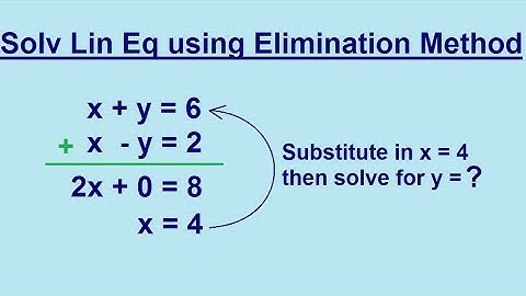 Algebra - Solving Linear Equations using the Elimination Method 1/3
