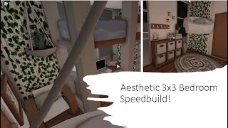Aesthetic 3x4 Bedroom Speed Build! ROBLOX Bloxburg