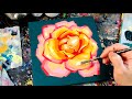 Painting a flower with acrylic