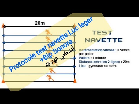 Protocole test navette Luc leger +Bip Sonore - YouTube