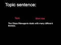 What is a topic sentence