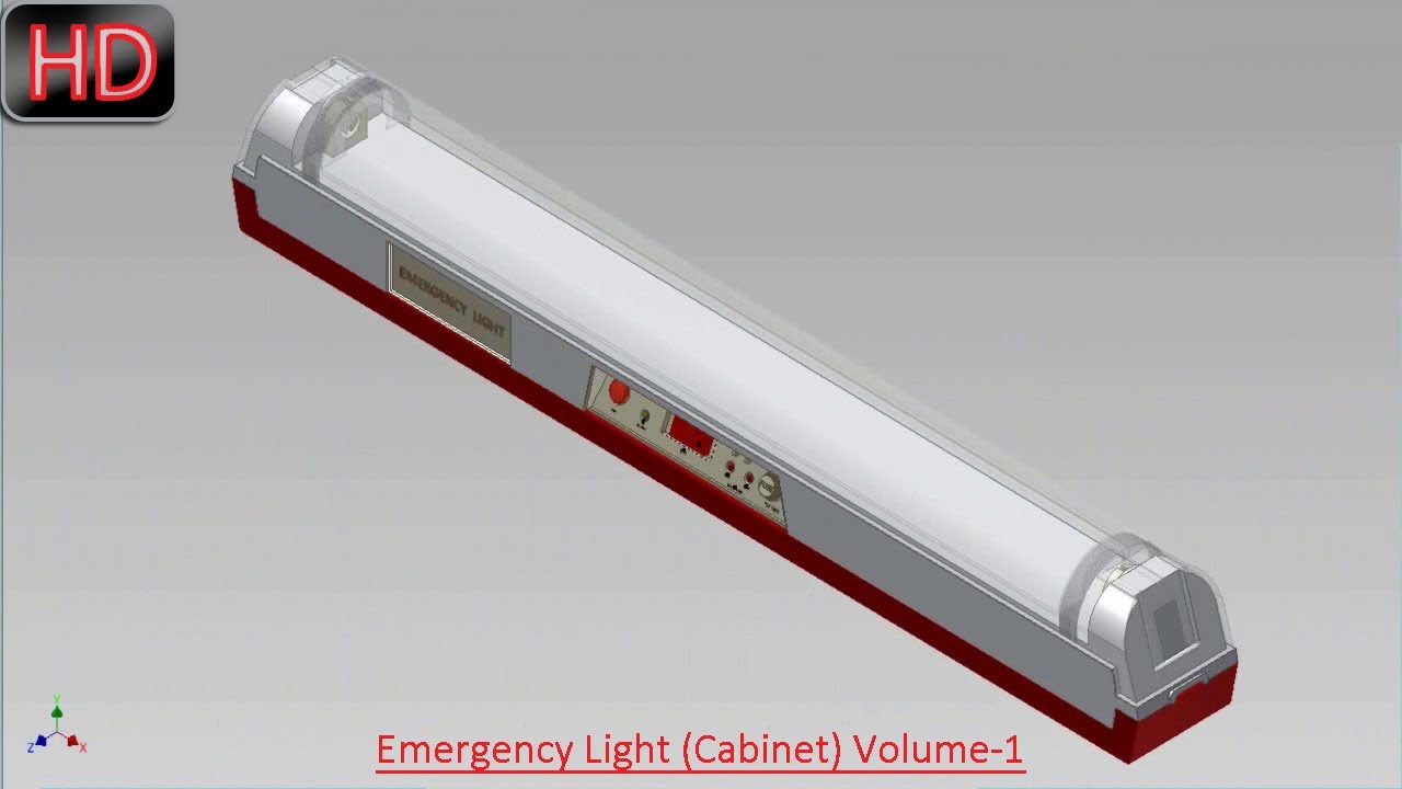 Emergency Light (Cabinet) Volume-1 (Video Tutorial) Autodesk Inventor ...