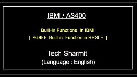 IBMi (AS400) %DIFF Built-in function | built in functions in rpgle | as400 tutorial for beginners |