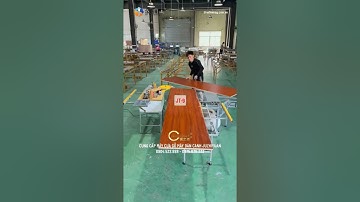 Gia công gỗ công nghiệp dễ dàng bằng máy cưa bàn trượt JT 9 máy dán chỉ 750 JZY