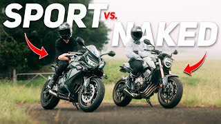 Honda CBR650R vs. CB650R Mountain Run | Pure Sound!