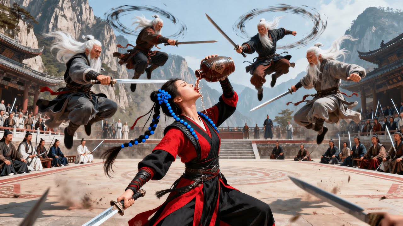 功夫女孩身懷蓋世功夫，一人獨戰6大門派掌門！#kungfu #功夫