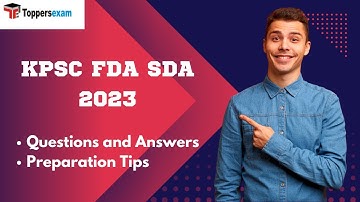 KPSC FDA SDA Questions and Answers, Preparation Tips, Sample Paper, eBooks In PDF