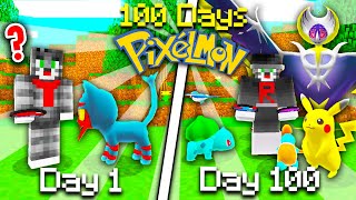 I Spent 100 DAYS In MINECRAFT PIXELMON?! (Pokemon Minecraft Mod)