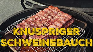 KNUSPRIGER SCHWEINEBAUCH VOM GRILL  Hier kracht es gewaltig!