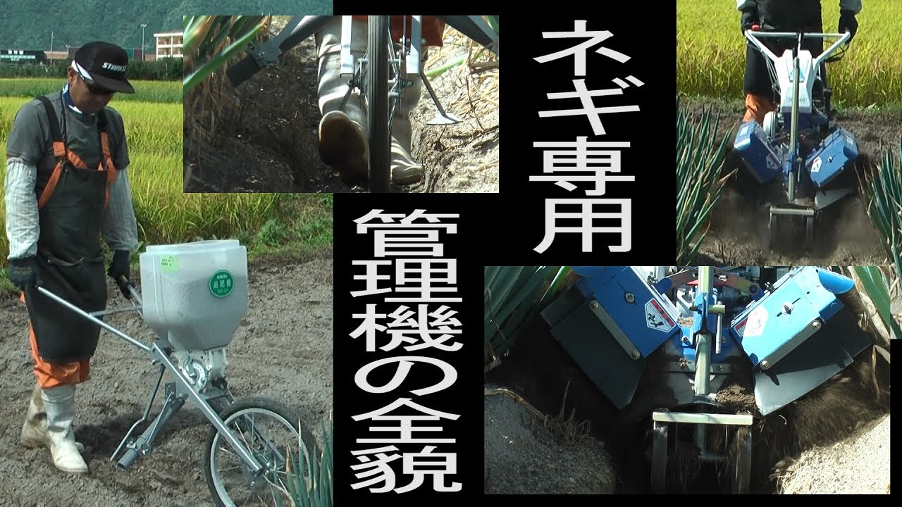 土寄せは専用管理機に任せよ！ －ネギの施肥と土寄せ－