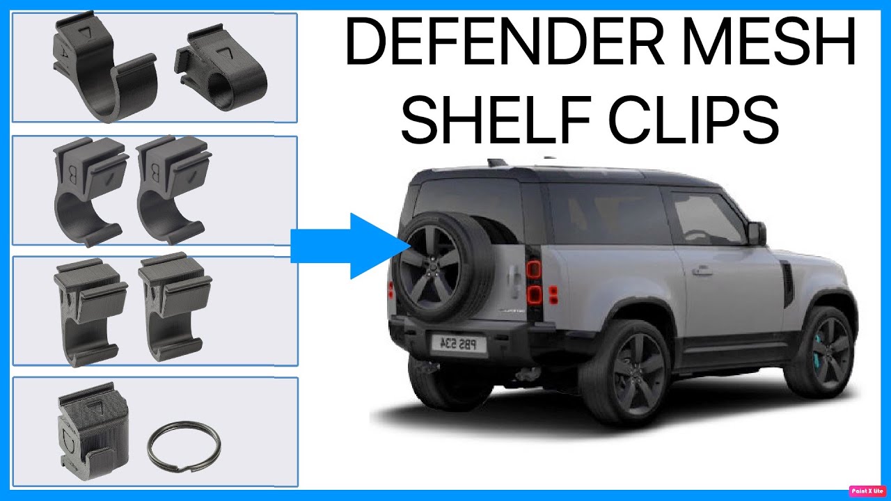 Land Rover Defender 110 Mesh Parcel Shelf Clips - also coming soon for  picnic table ! 