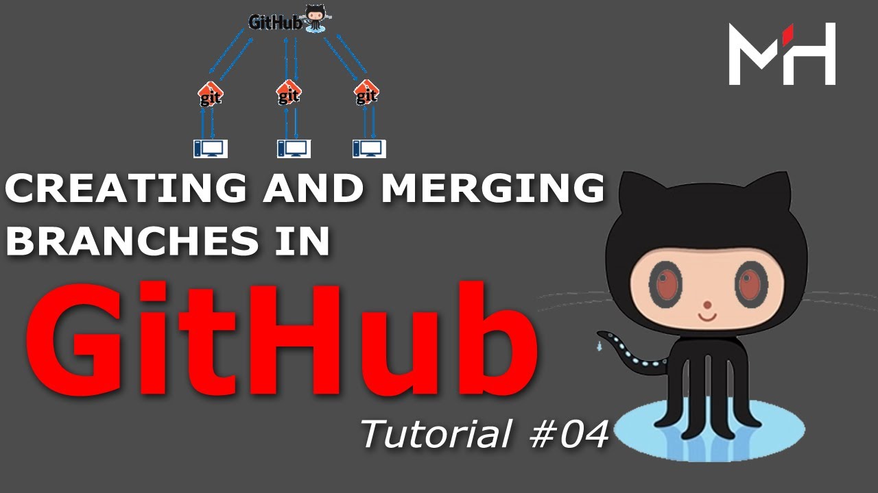 Creating and Merging Branches in GitHub in Urdu/Hindi #04 | MSquareH ...