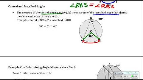 CH10 Adapted Lesson 3 Exploring Angles in a Circle