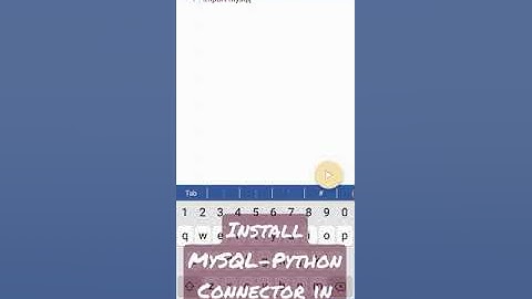 #shorts | Install MySQL Connector with Python in Android Phone | Pydroid-3 |  Edubasics | #python