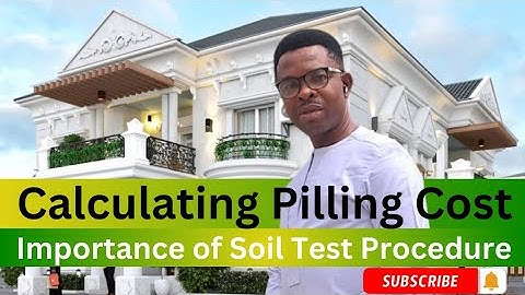 How To Cost The Pilling For Building Construction | Why Soil Test Is Too Important In Wet Land