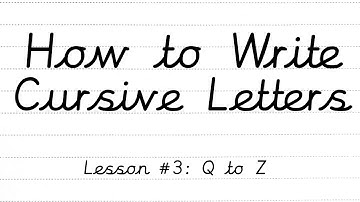 How to Write Cursive Uppercase Letters  | Lesson 3: Q to Z | Handwriting Tips | Twinkl USA