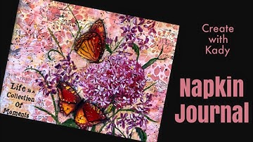 Napkin Art Journal Tutorial- Stamping and Stenciling Layers, Create Vintage Wallpaper Background