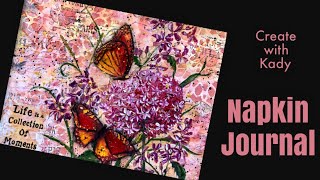 Napkin Art Journal Tutorial- Stamping and Stenciling Layers, Create Vintage Wallpaper Background screenshot 1