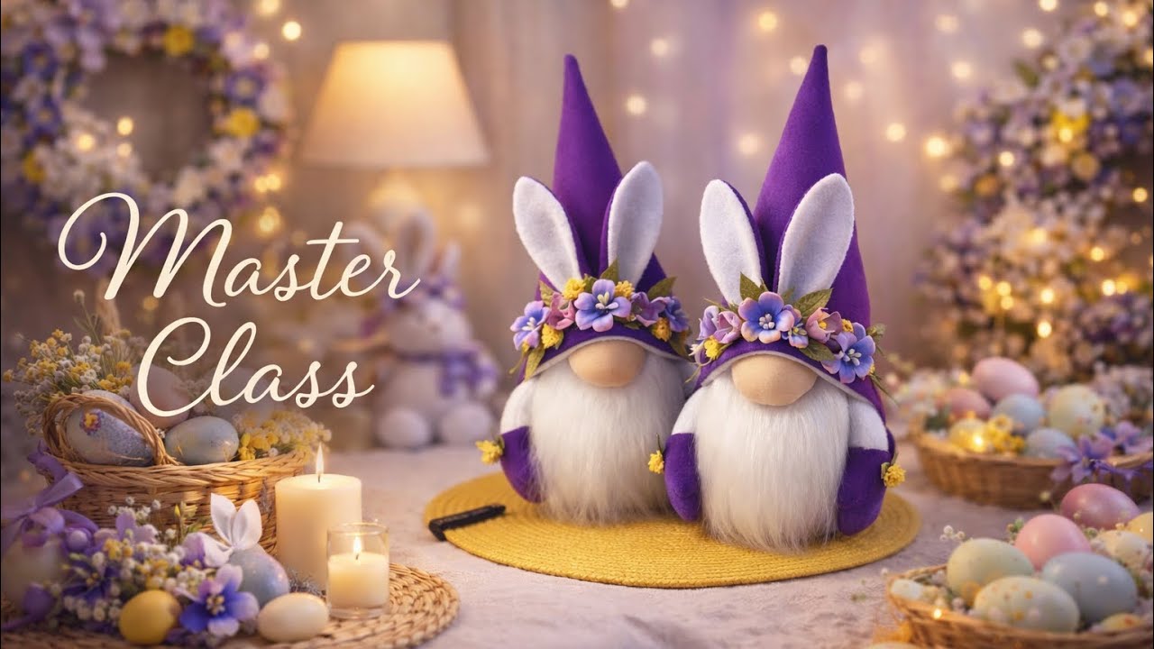 Easter Gnome Sewing Tutorial Handmade Easter Gnome Step by Step Gnome bunny/rabbit Short tutorial