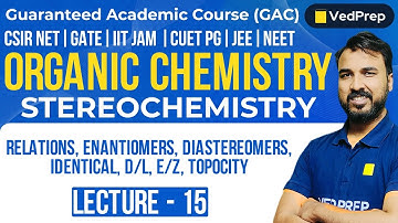 Stereochemistry | Organic Chemistry | CSIR NET | IIT JAM | GATE | L-15 | Chem Academy