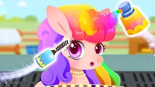 Little Panda Fashion Unicorn | Dress Up And Take Care Of Your Ponies | Babybus Game Video screenshot 2