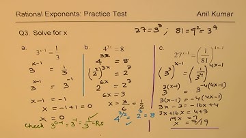 Evaluate Rational Exponents and Solve Equations with Radicals and Surds GCSE - EDEXCEL - GCSE - SAT