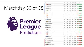 Premier League predictions (Matchday 30)