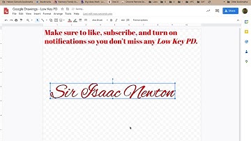 Low Key PD: Google Drawings - Insert - Word Art